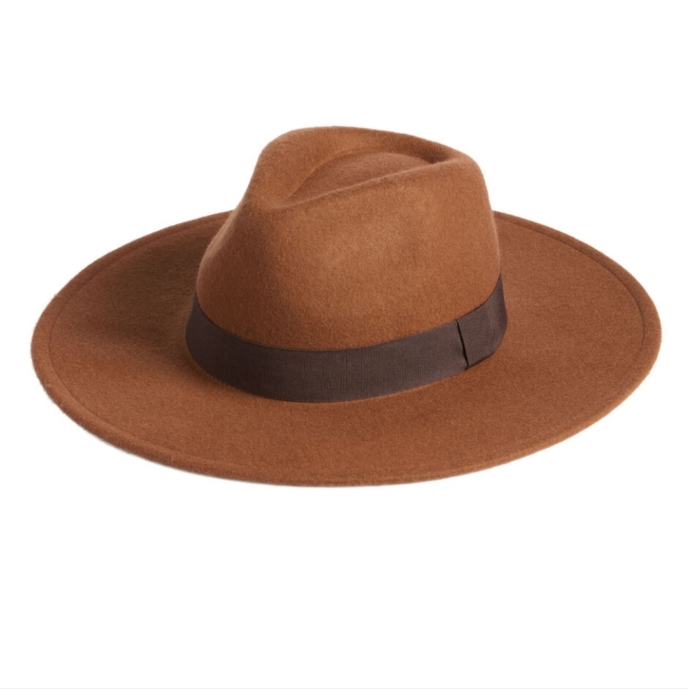 Cognac brown wool rancher hat from world market